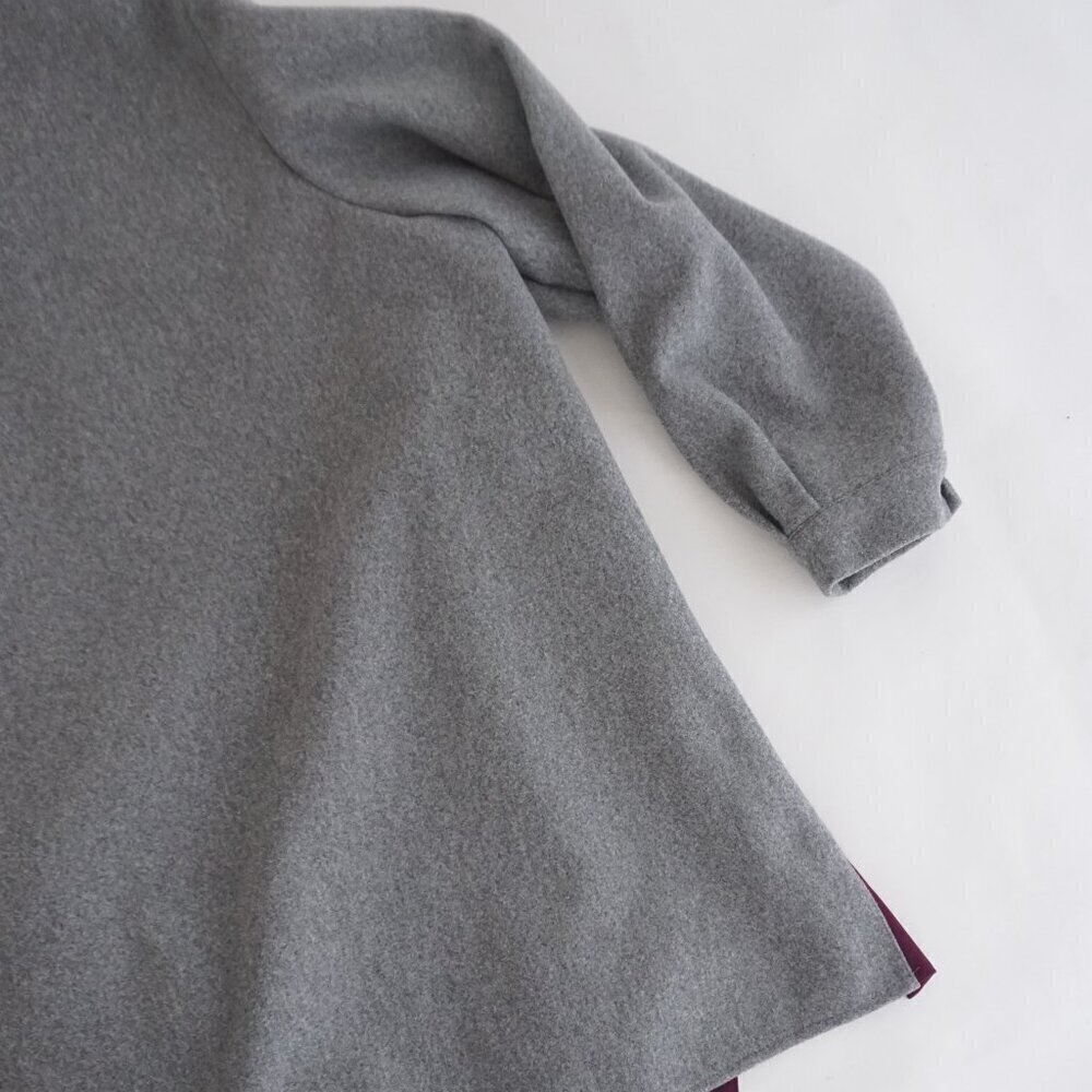 Vintage Nody Fashion Grey w Zebra Pattern Pocket Button Up Oversized Shacket 58 - Picture 11 of 12